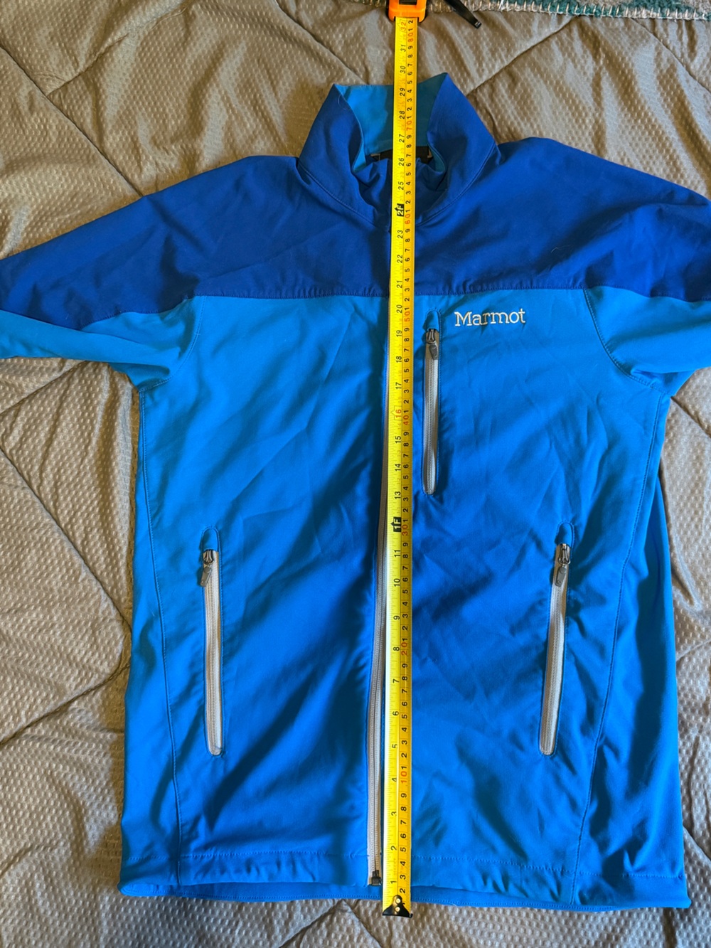 Marmot Two-Tone Blue Softshell Performance Jacket - Picture 3 of 4